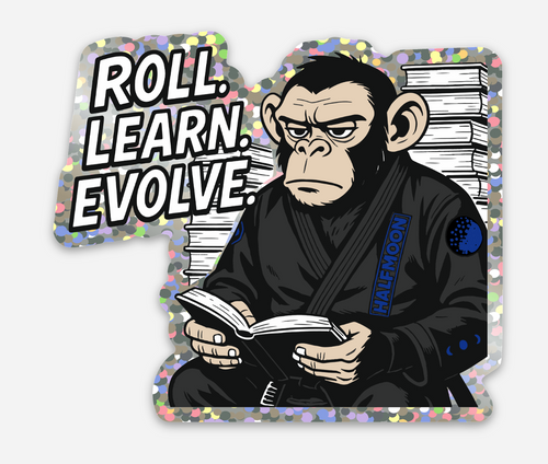 Knowledge BJJ Monkey - Glitter Sticker 2