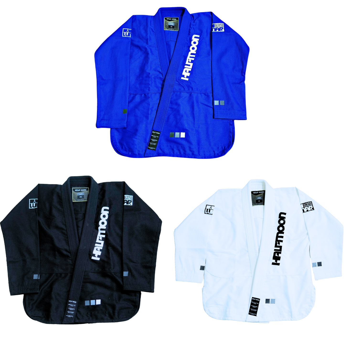 Lunar BJJ GI - White, Black and Blue