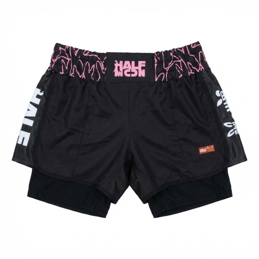 Rabbit Hole - Black & Pink Short