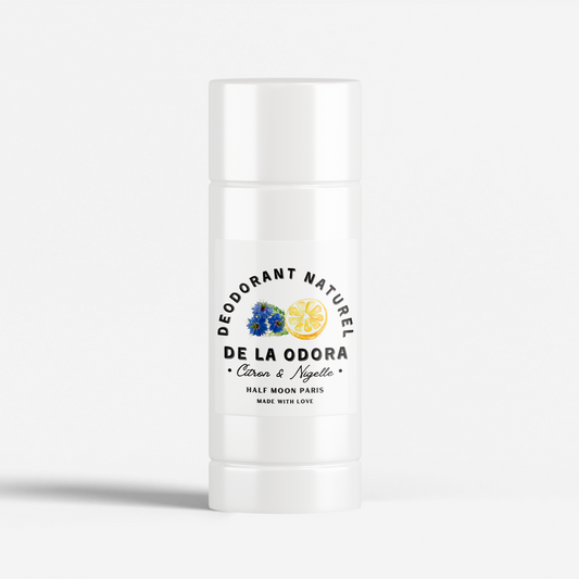 De La Odora – Déodorant Naturel Stick Citron & Nigelle | Éco-Responsable, Fait Main au Maroc
